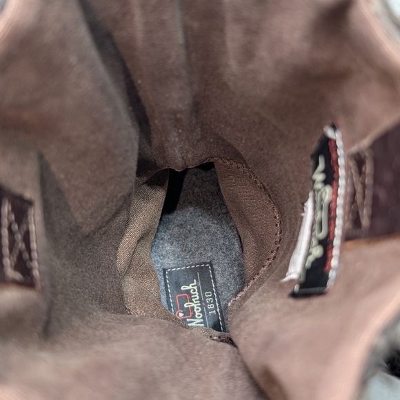 Woolrich Women's 7 Rio Grande Brown Sugar Southwest Blanket Wool Leather Boots - Picture 6 of 9